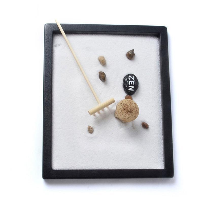 Zen Sand Garden for Desk Meditation Zen Gift for Feng Shui Yoga Tabletop Decor