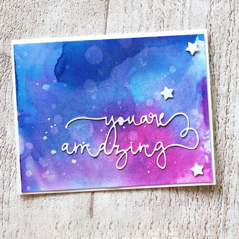 You Are Amazing Metal Cutting Dies Stencil Scrapbooking DIY Album Stamp Paper