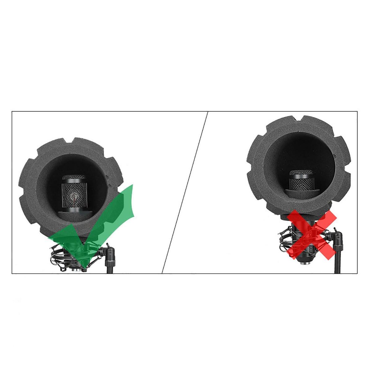 2x F2 Microphone Screen Acoustic Filter  Foam  Soundproof Mic