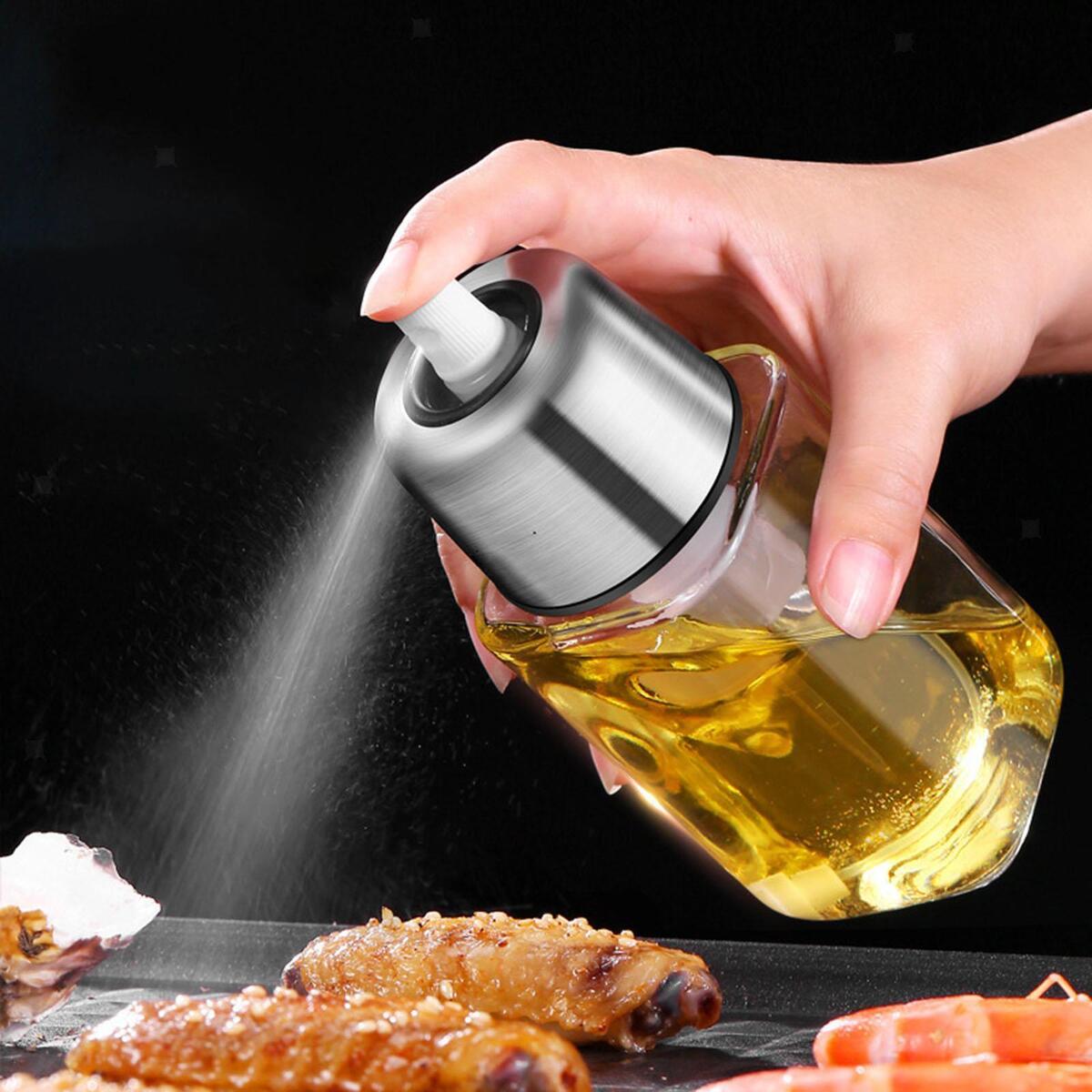 200ml Olive Oil Sprayer with Lid Spray Bottle for Frying Grilling Cooking