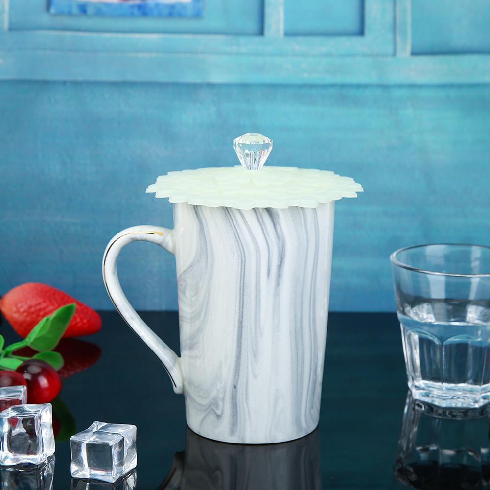 Cherry Cute Silicone Leakproof Heat Resistant Cover Seal Cup Lid (Topaz)