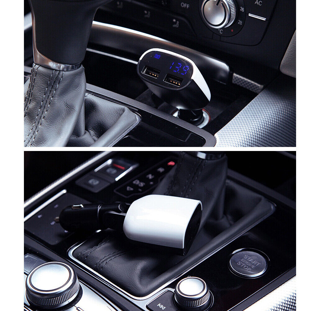 Universal 5V 3.4A 2 Ports Dual USB Car Charger LED Display Power Adpater-17