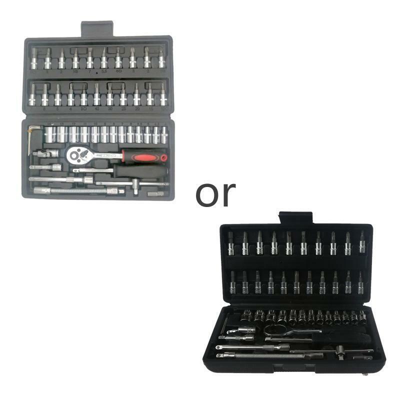 46 in 1 Socket Ratchet Wrench Set for Maintenaning Automotive Mechanical