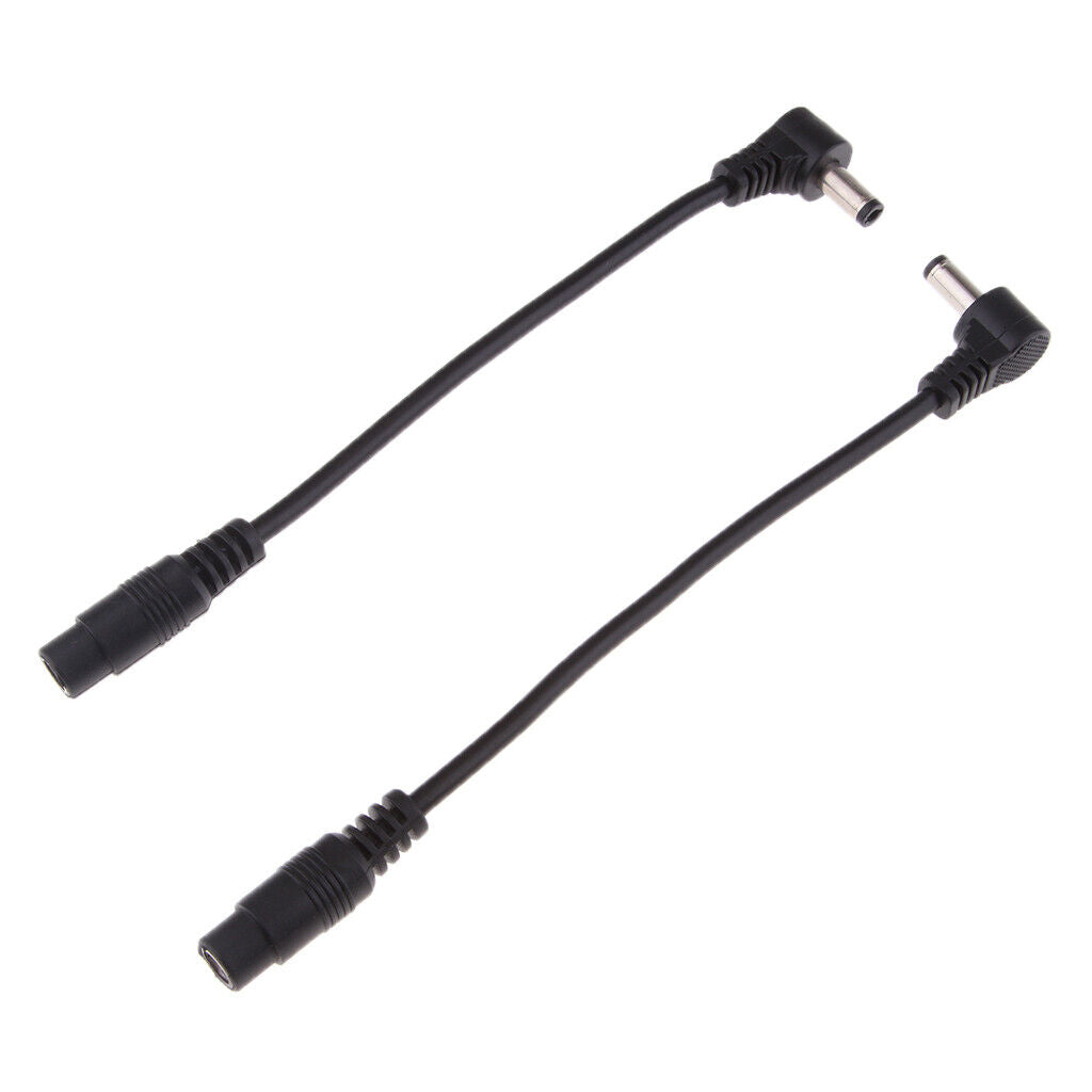 2pcs DC  5.5x2.1mm Fe to 5.5x2.5mm  Adapter Cable Right Angle