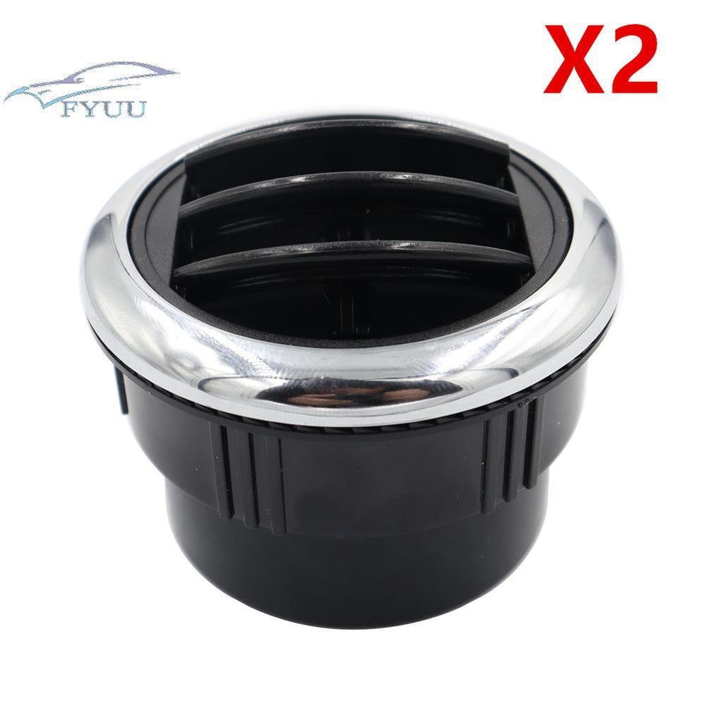 2 Pcs RV Bus Boat Yacht 70mm Round Air Condition Air Outlet Vent Louvered Knob
