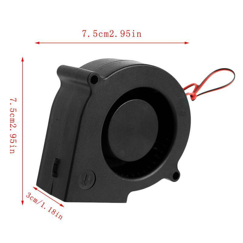 75mmx30mm DC 12V 0.24A 2-Pin Computer PC Sleeve-Bearing Blower Cooling Fan 7530