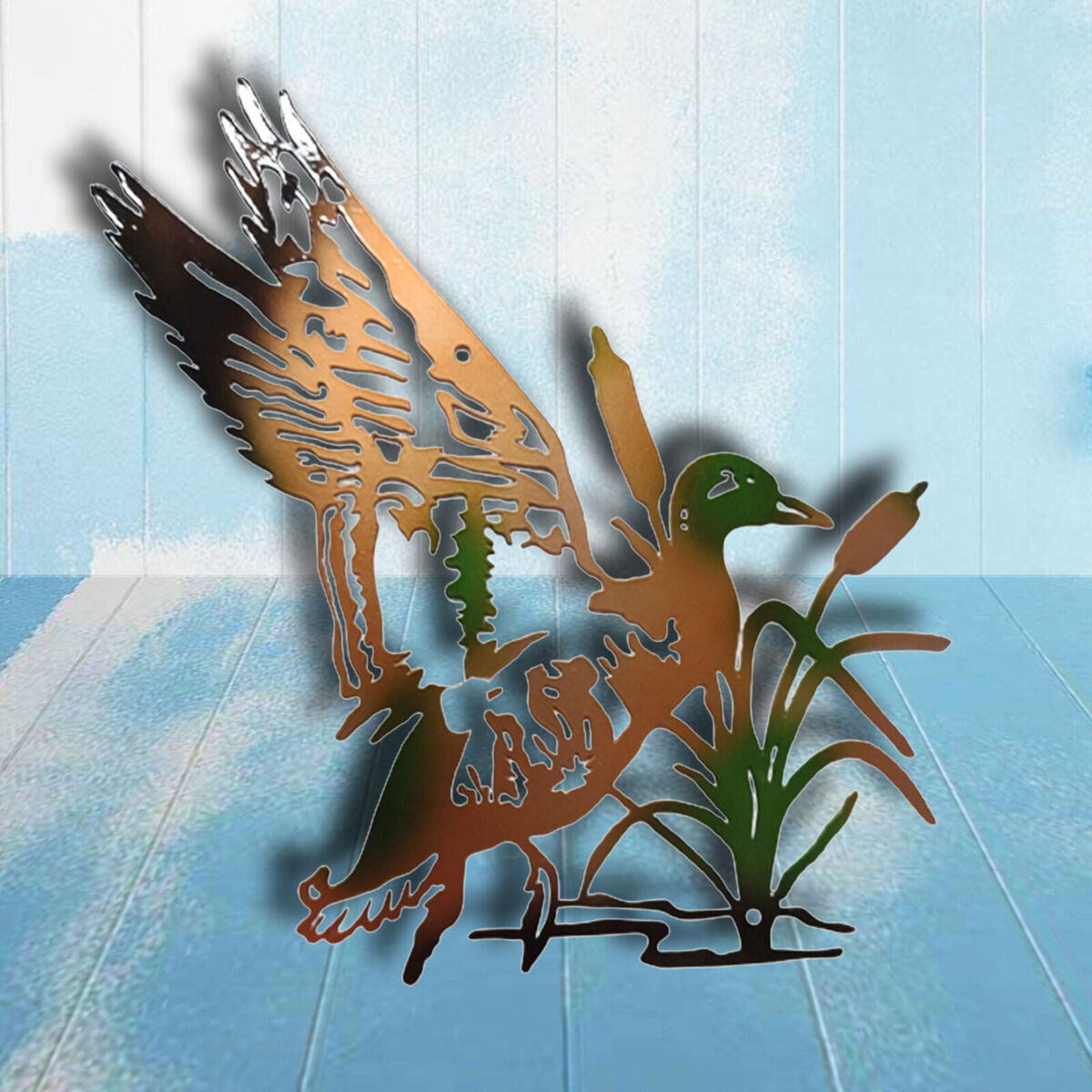 Silhouette  Garden Stake Animal  for Outside Decorations duck
