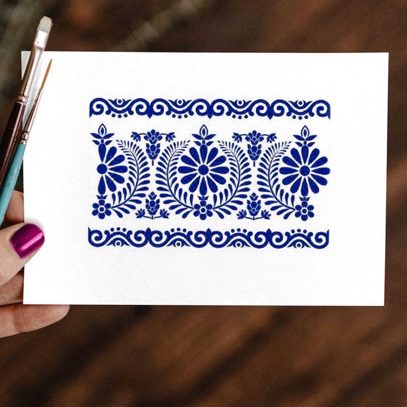12Pieces Painting Templates Floral Stencils Kids Drawing Stencils for DIY Crafts