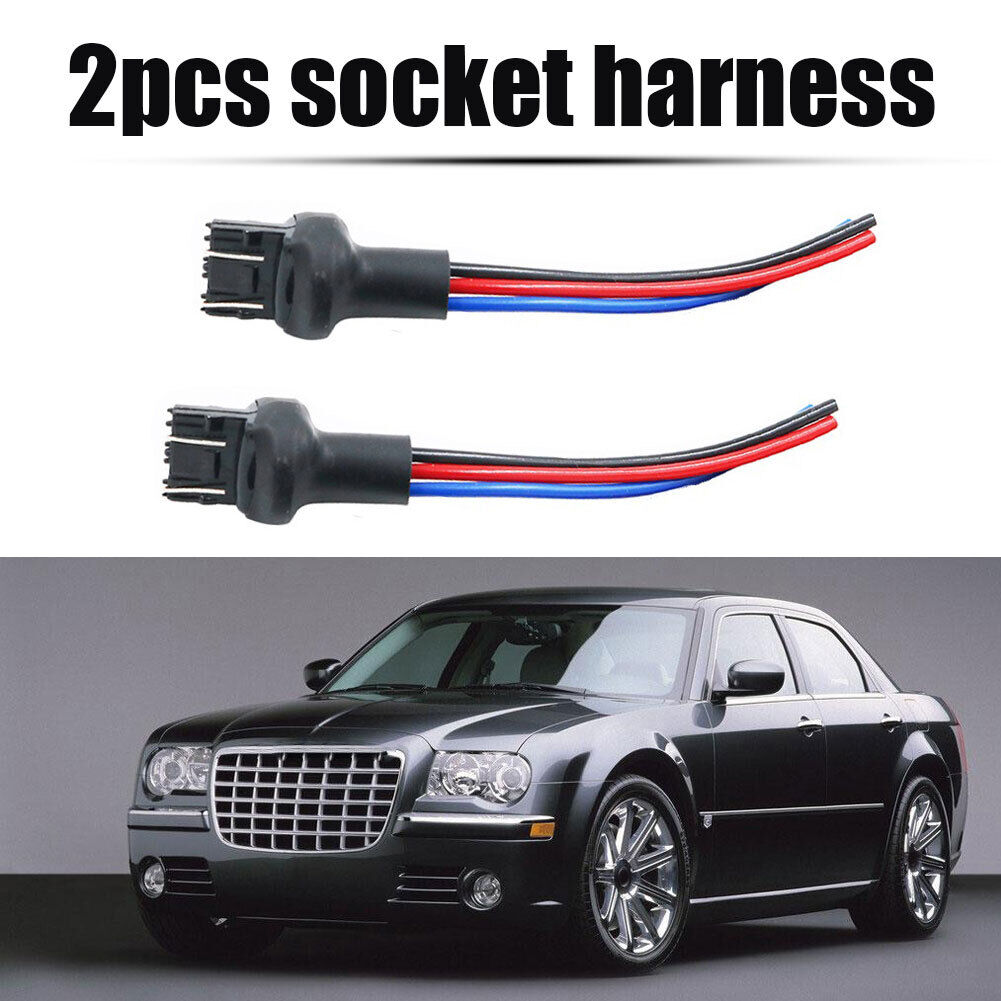 2pcs 7443 T20 Bulb Connector Male Adapter for Car Turn Signal Bulb Socket