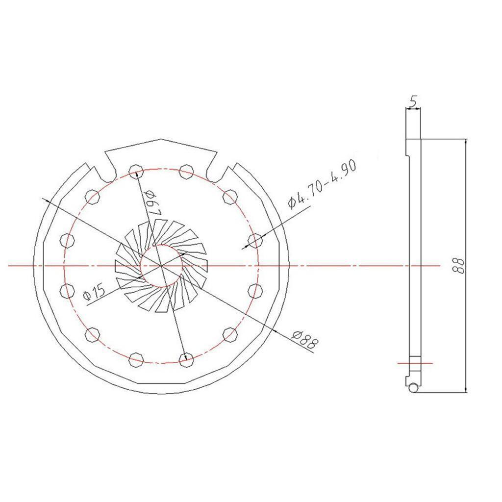 KT-D12L Pas Sensor 12 Magnet Points Pedal Assist Sensor Electric Bicycle