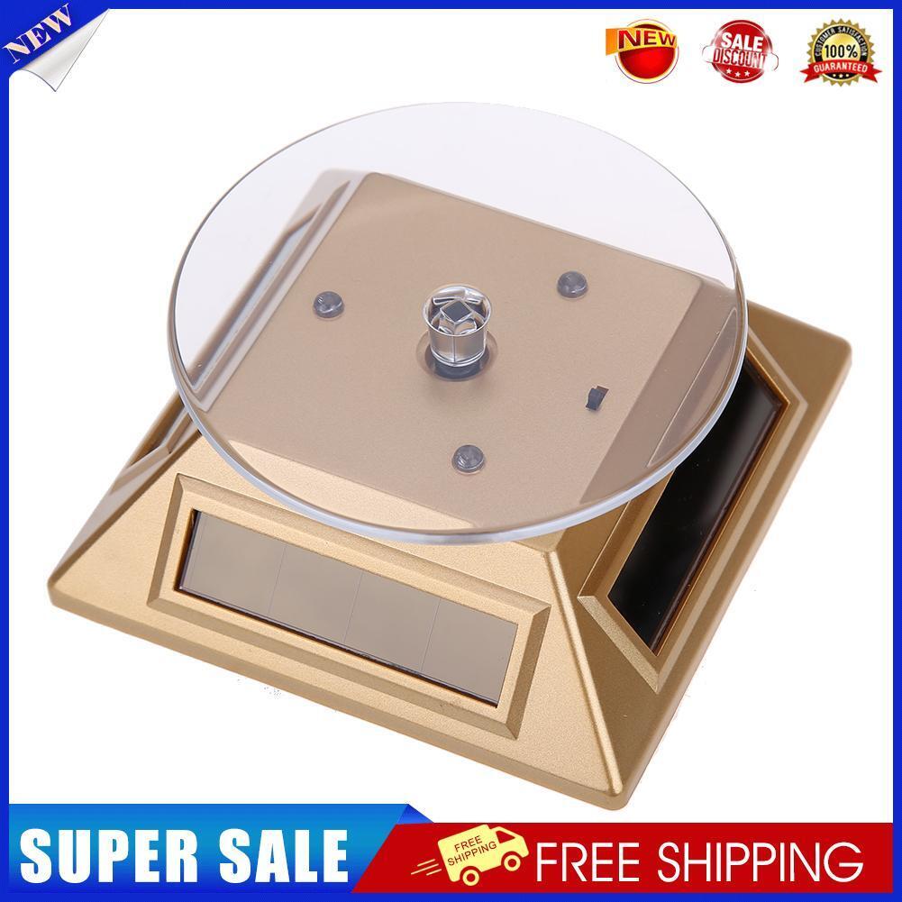 Solar Showcase 360 Turntable Rotating Jewelry Watch Ring Display Stand 037B