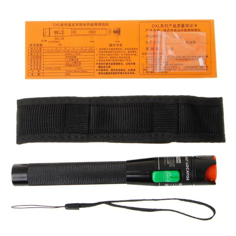 Visual Fault Locator 30mW Red Light Source Fiber Optic Cable Tester Pen Tool