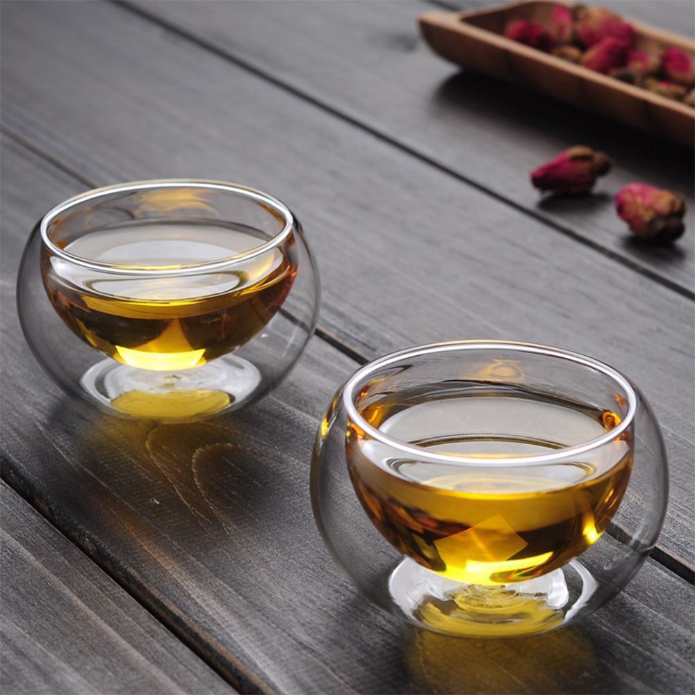 Heat Resistant Espresso Coffee Cups Kungfu Teacup Tea Cups Mini Glass Cup