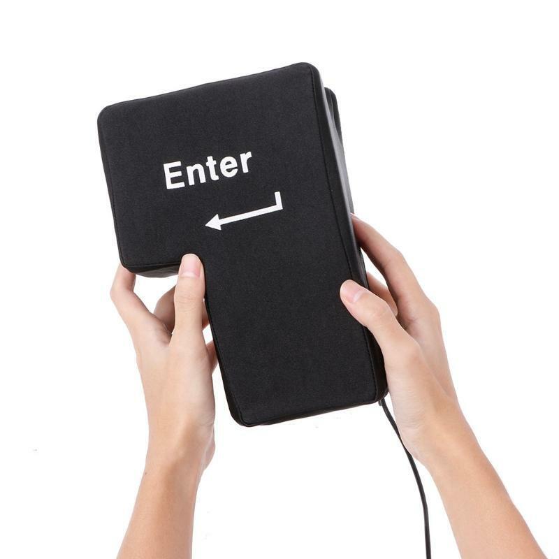 Big Enter Supersized Key USB Pillow Office Desktop Travel Nap For Anti Stress