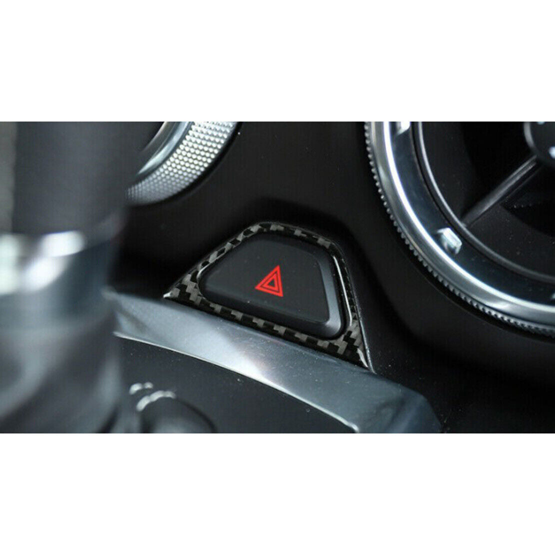 Interior Carbon Fiber Emergency Light Switch Cover Trim Fit for Chevrolet Camaro