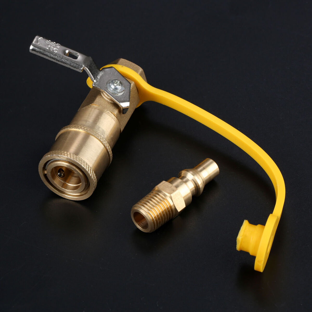 HQ Quick Connect Kit & Shutoff Valve Solid Brass For Propane/Natural Gas Systems
