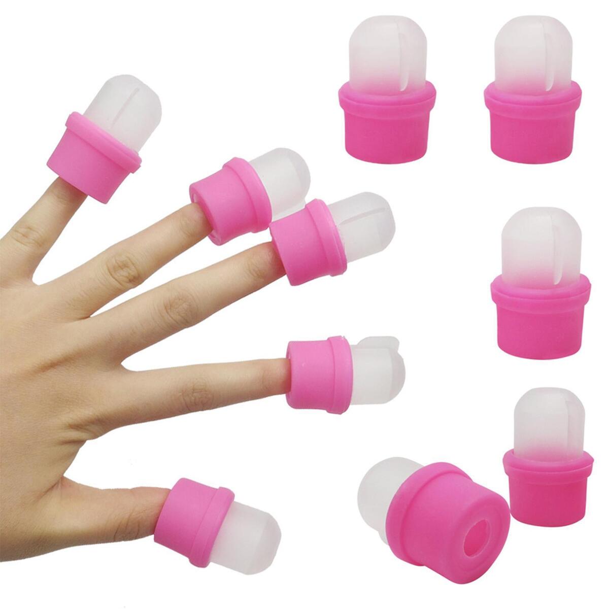 10 Pcs Plastic Nail Polish Remover Clips Soak Off Caps
