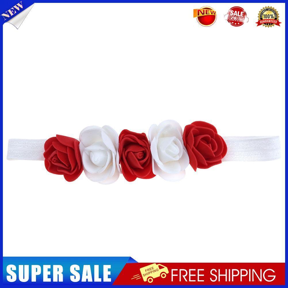 Baby 5 Flowers Headband Hair Band Handmade DIY Headwear Hair Accessories(4)