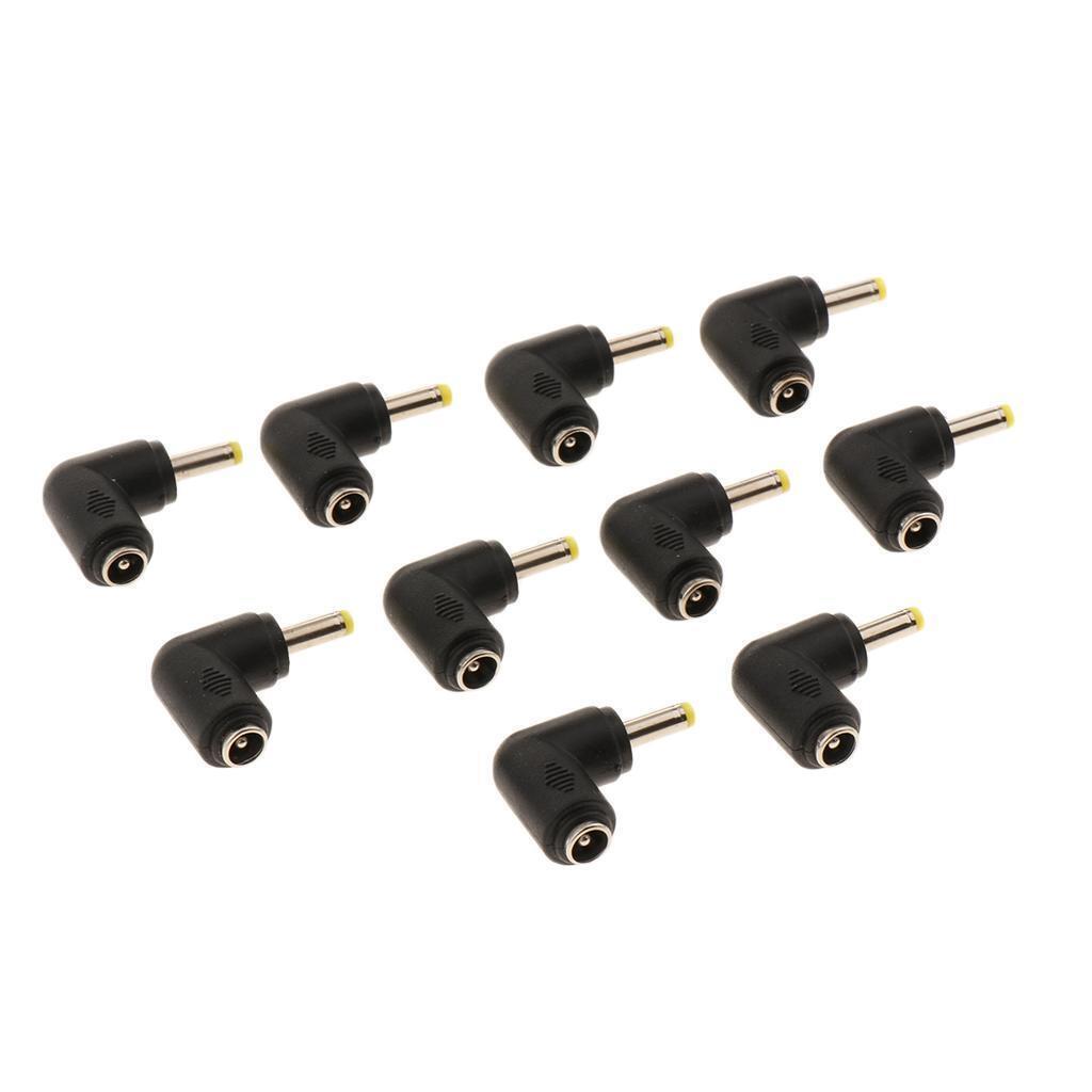 10 Pieces Right Angle Adapter Replacement Part, Male to Female Terminal Power