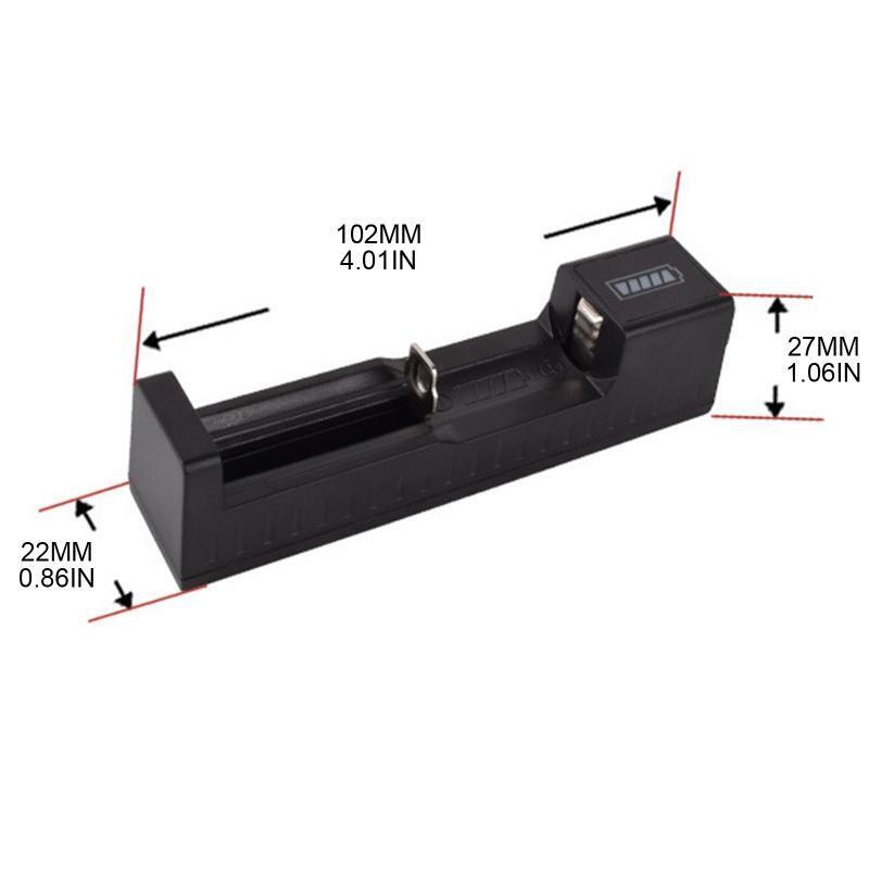 Lithium Batteries Charging Adapter 1 Slot Universal USB Li-ion Battery Charger