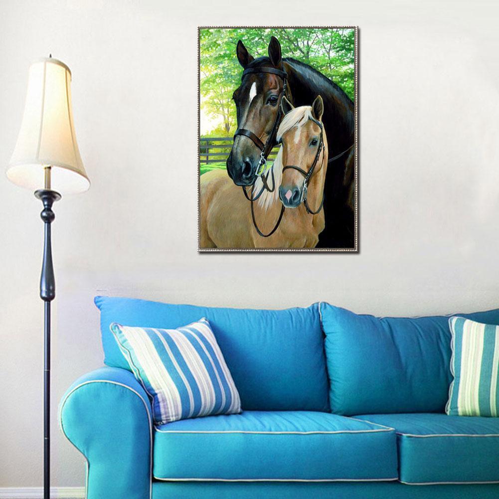 Horses 5D Full Drill Diamond Painting Embroidery DIY Needlework Home Decor