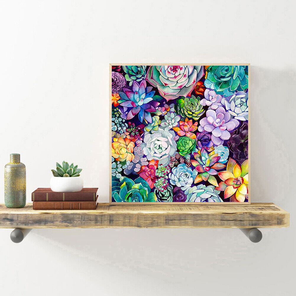 Succulent Plant Full Drill Diamond Painting DIY Mosaic Picture Home Decor