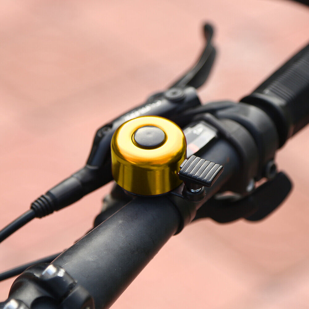 Bike Aluminum Alloy Mini Horn Bicycle Handlebar Alarm Ring Bell (Yellow)