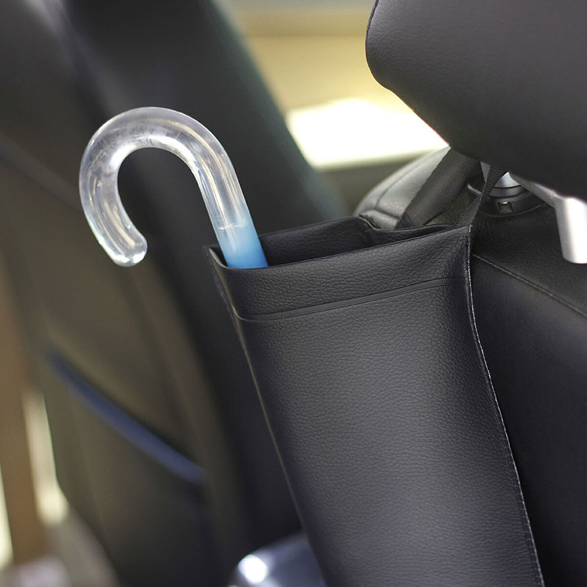 Faux Leather Car Umbrella Cover Waterproof Foldable for Long & Short Handle