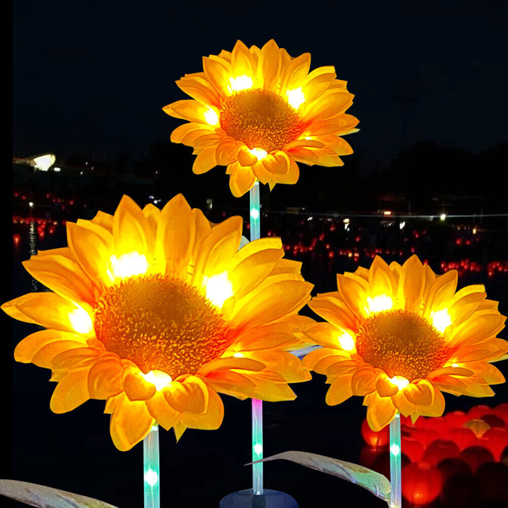 Sunflower LED Solar Light Outdoor Garden Courtyard Pathway Lawn Stakes Lamp