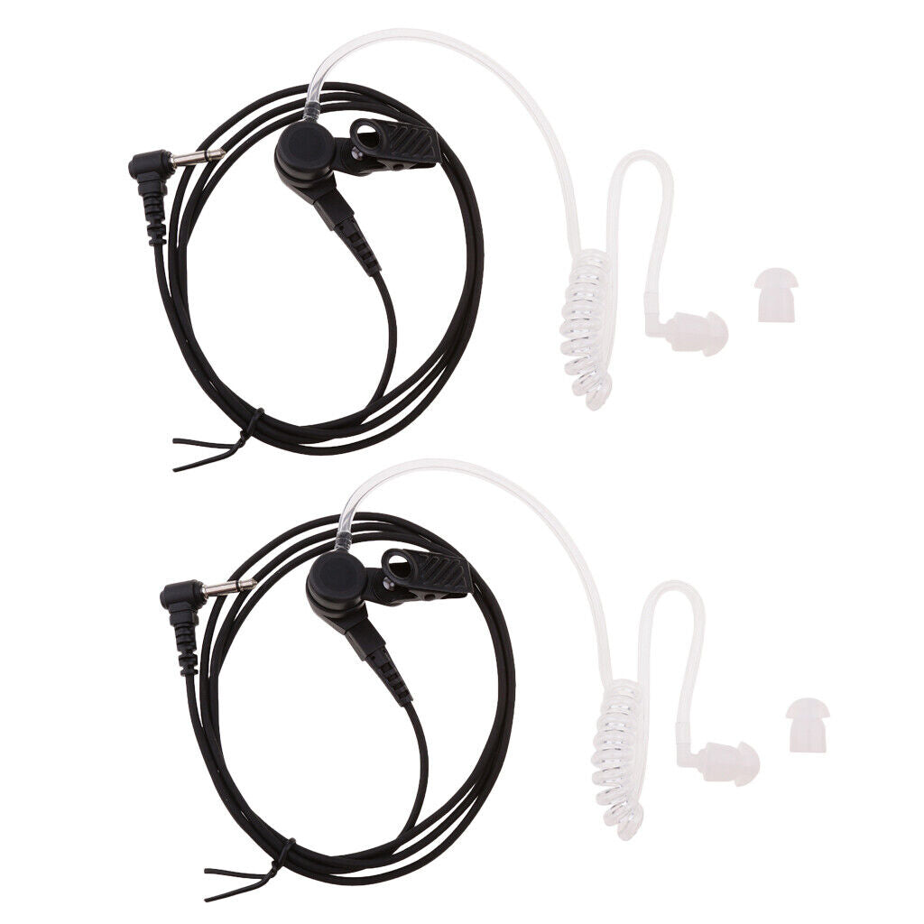 2 ung 3.5mm  Acoustic Tube Earpiece Headset   Speaker
