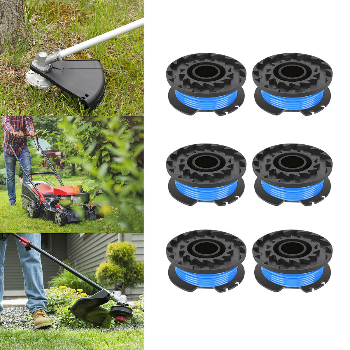 Line String Trimmer Spool 7pcs 0.065 inch Weed Eater Spool for Greenworks
