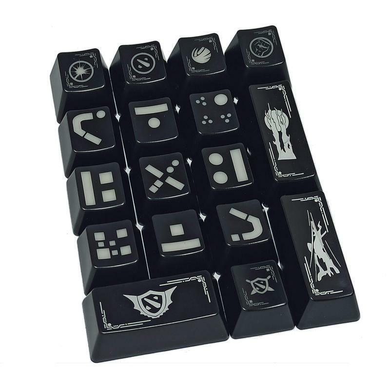 17-Key RGB Backlight Keycaps Top Printed Two-Shot Durable for Cherry MX Switches