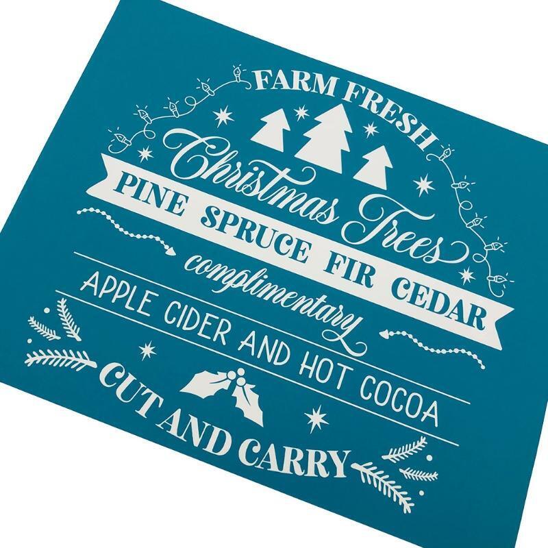 Pine Spruce Fir Cedar Self-Adhesive Silk Screen Printing Stencil Reusable Sign