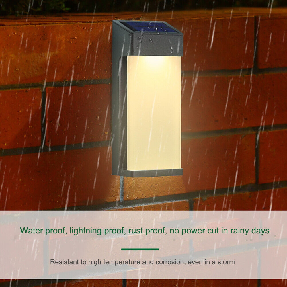 LED Solar Wall Lights Outdoor Waterproof Light Control Lamp Garden Decor