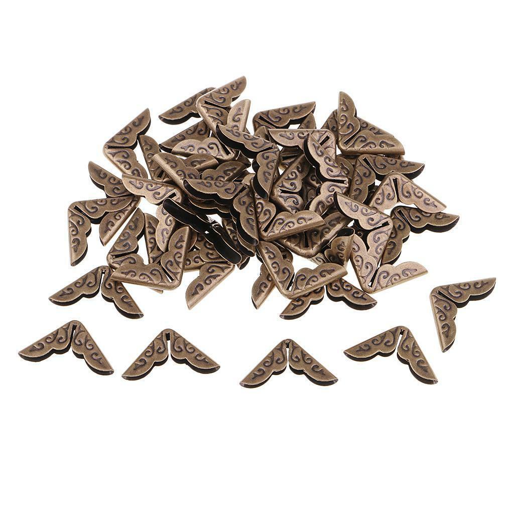 100 pcs Book Scrapbook Photo Album Menus Corner  14x14mm Bronze