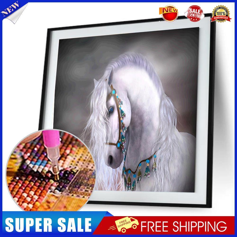 Horse 5D Round Diamond Painting Embroidery DIY Needlework Cross Stitch Set