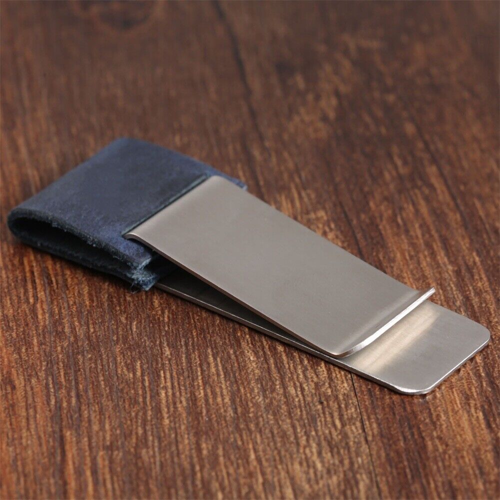 New Blue Leather Pen Holder Organizer For Passport Notebook Diary Journal Memo