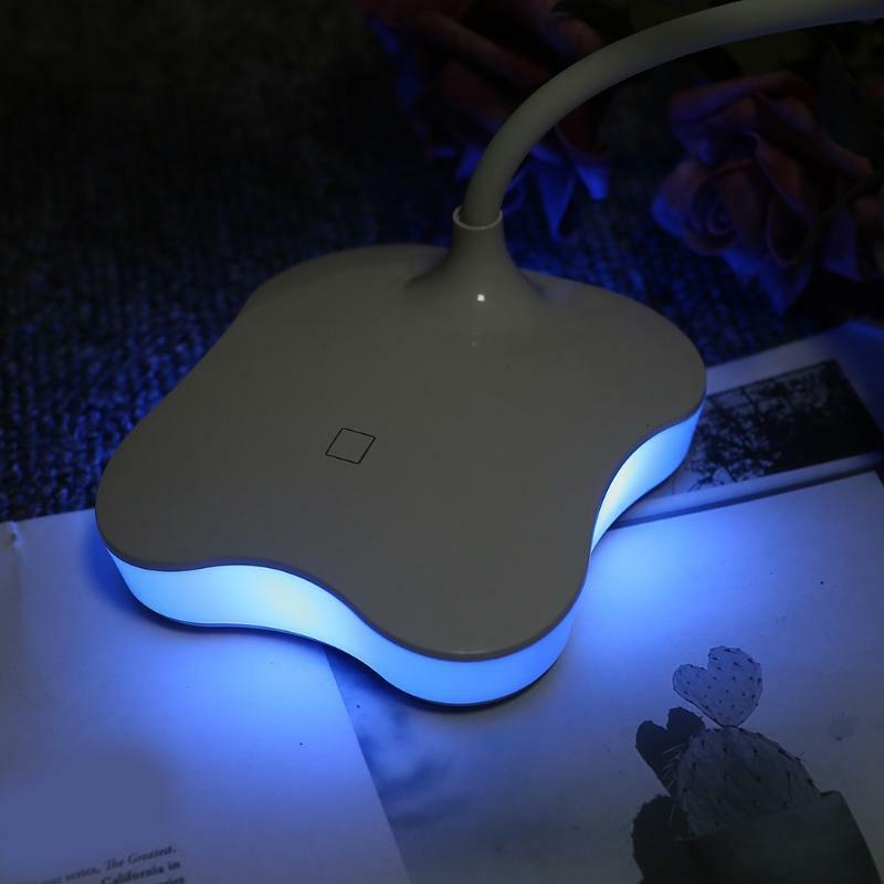 Touch Control Desk Lamp 360°Flexible Rechargeable Desk Lamp for Dorm Reading