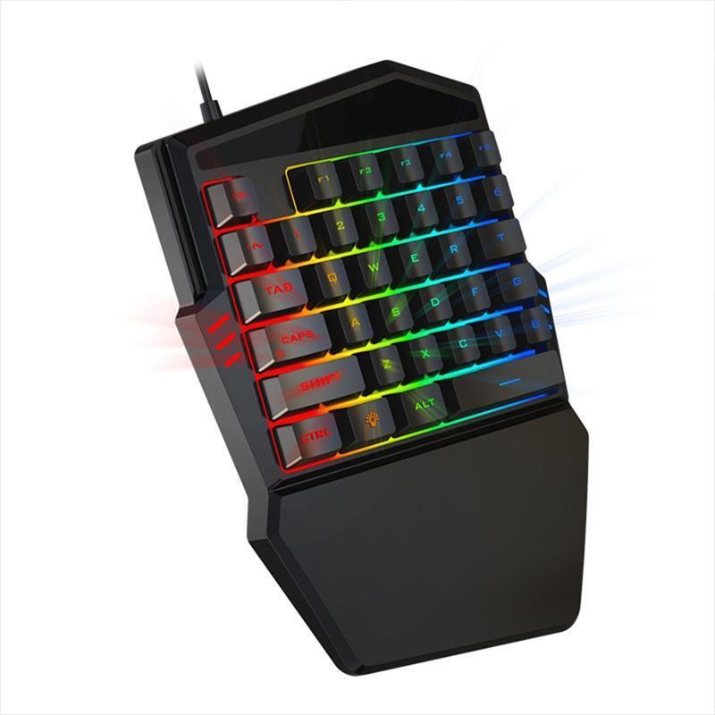 Single Hand RGB Luminous Backlit for Gaming Keyboard Tablet Laptop Windows Games