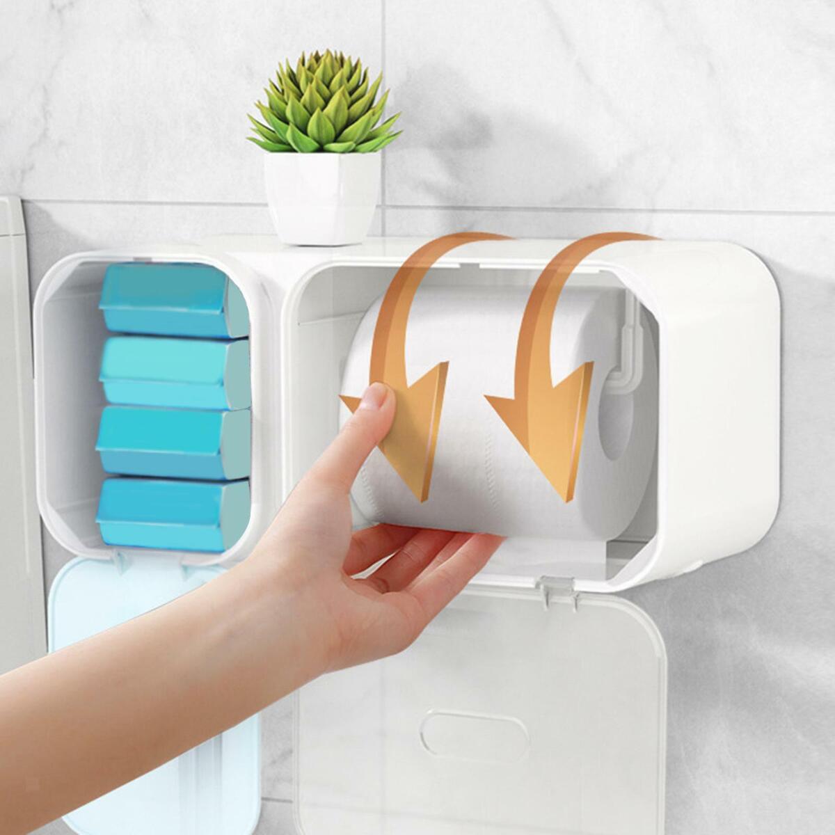 Paper Towels Holder Bathroom Tissue Accessories Rack Organiser for Household