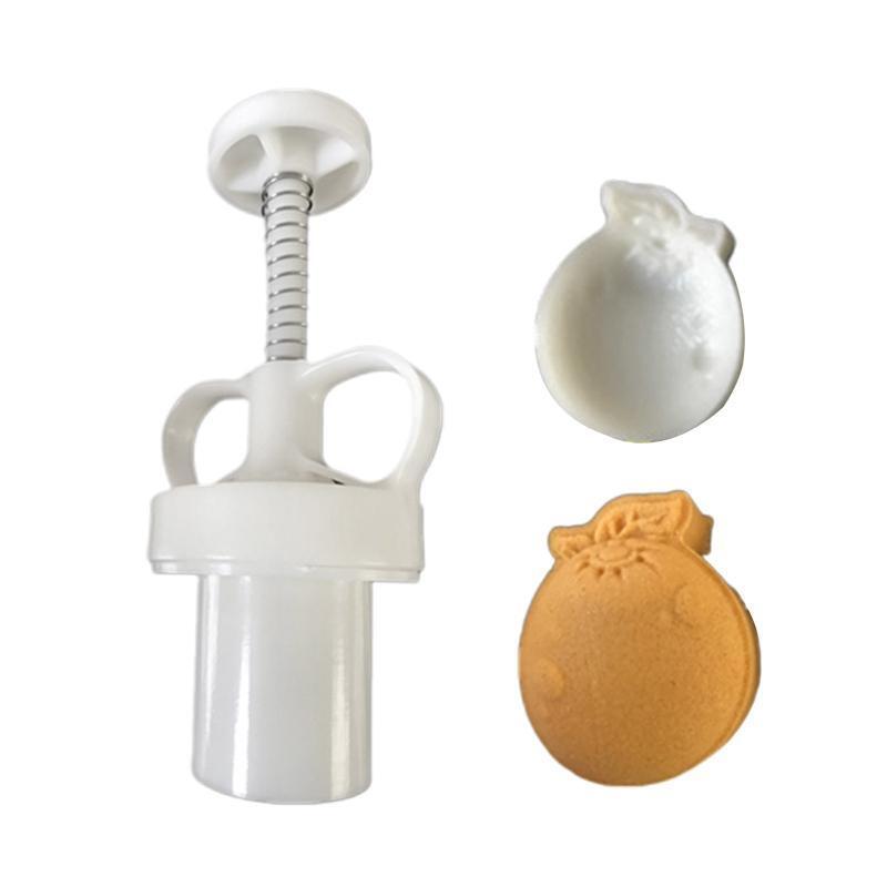 Plastic Material Mooncake Molds Stamp Moon Cake Mould Fruit Orange Shaped Moulds