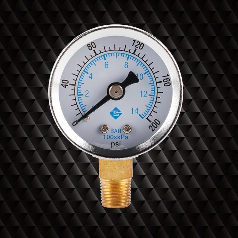Stainless Steel Dual Scale Air Pressure Gauge Bottom Connection for Air Oil Gas