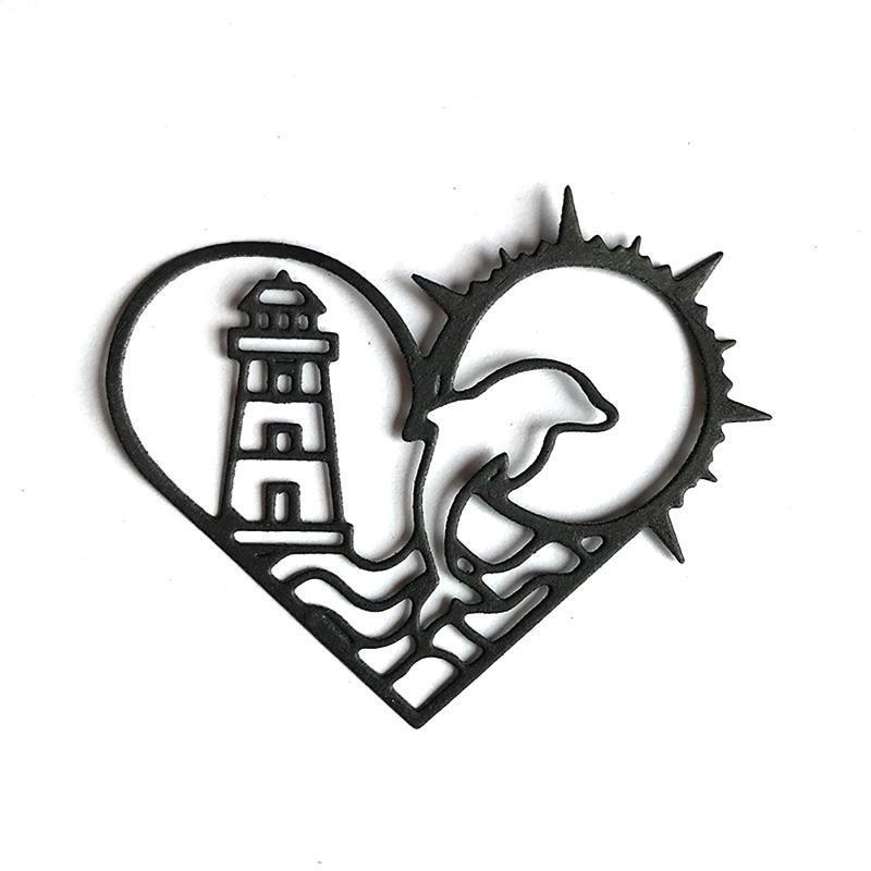 Love Heart Ocean Metal Cutting Dies Handmade Stencil Mold Embossing Pattern