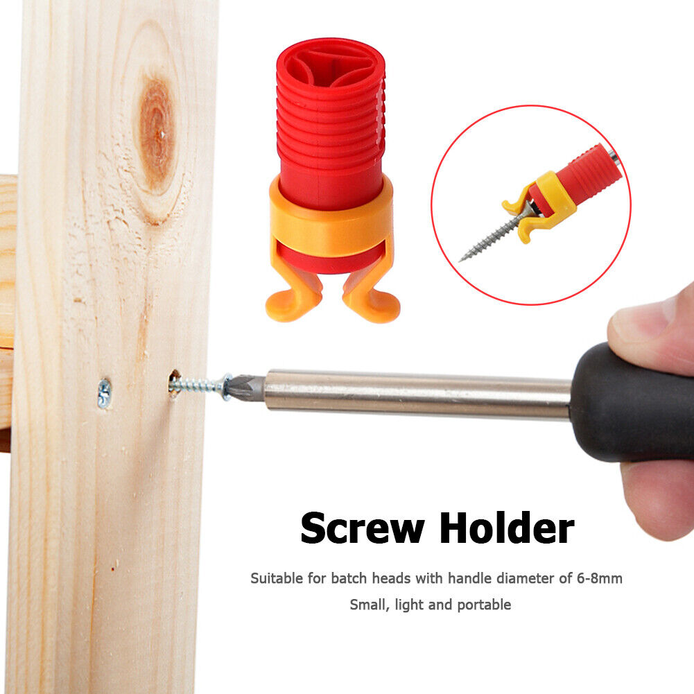 Woodworking Portable Drill Screw Holder Bit Jig Fastener Clip Clamper Fixer