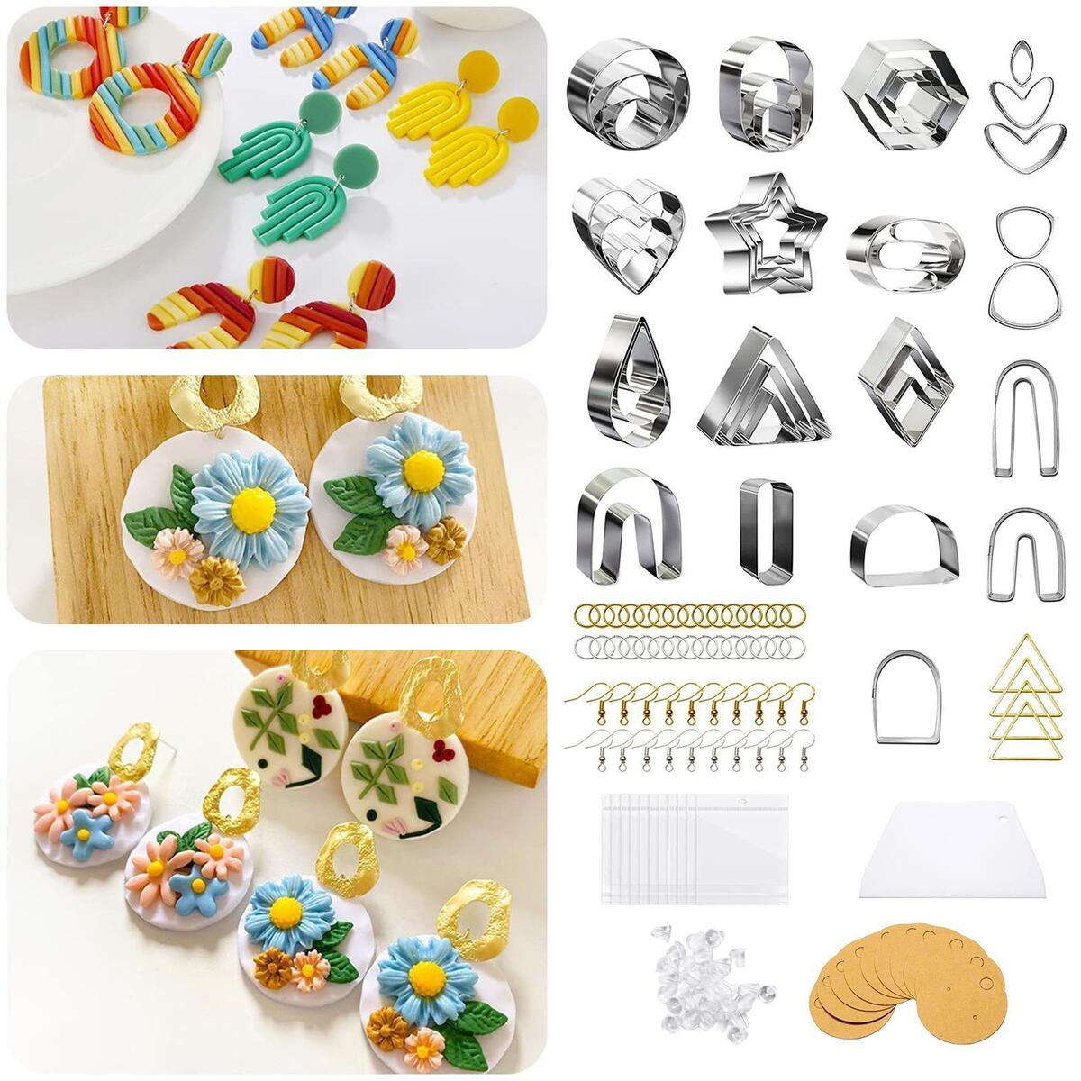 Polymer Clay Earring Cutters Earring Cards Cutting Mold for for Polymer Clay