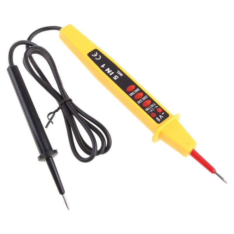 5 In 1 Tester Voltage AC DC 0-500V Auto Electrical Pen Detector Test Pencil