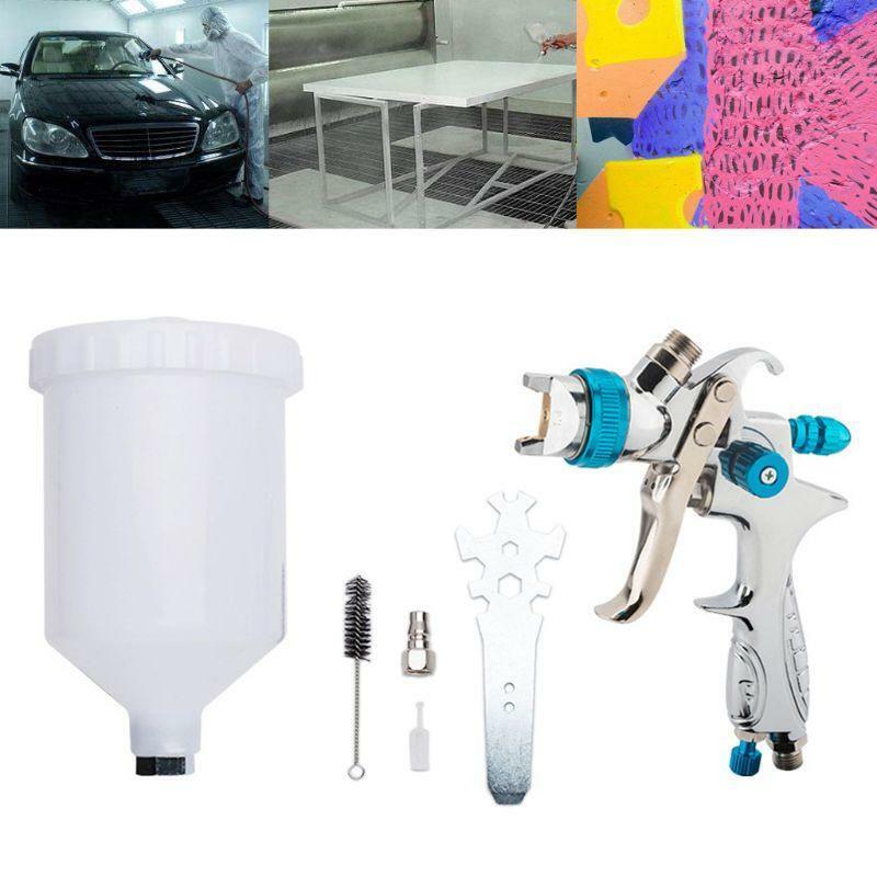 H-887 HVLP Pneumatic Lacquer Air Spray Gun 1.4mm Gravity Nozzle 600ml Cup Paint