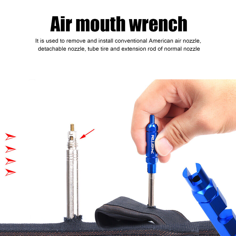 RISK Bicycle Wrench Valve Core Aluminum MTB Tire Tube Nozzle Removal Tools