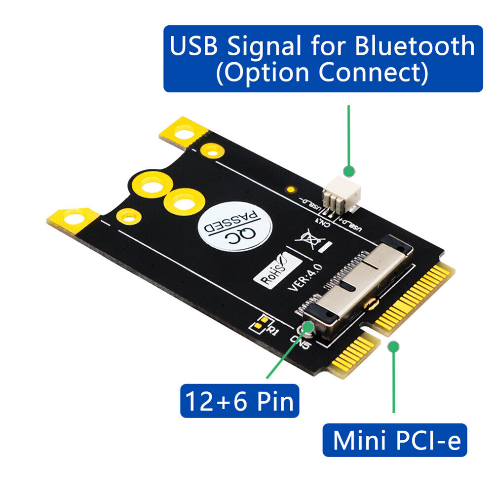 Mini PCI-E Adapter Module mPCI-e to 12+6 Pin WiFi WLAN Wireless Converter