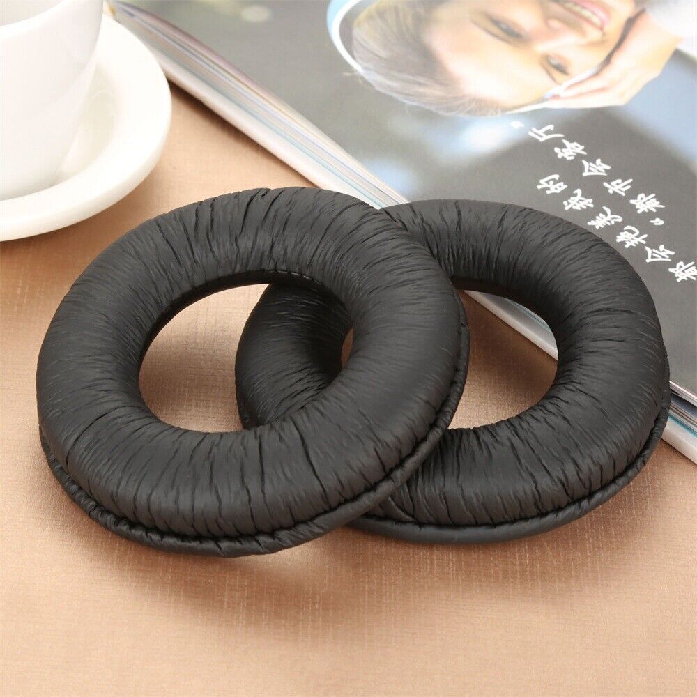 1×Black Leatherette Ear Cushion Kit Cover For Headphones Panasonic RP-HT161